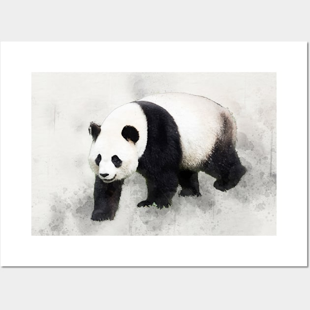 Panda Bear Animal Wild Forest Jungle Asia Bamboo Nature China Wall Art by Cubebox